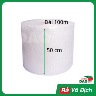 [FreeShip🔥] Xốp bóng khí cuộn 0.5x100 m gói hàng chống sốc - Màng hơi bong bóng nổ bọc hàng