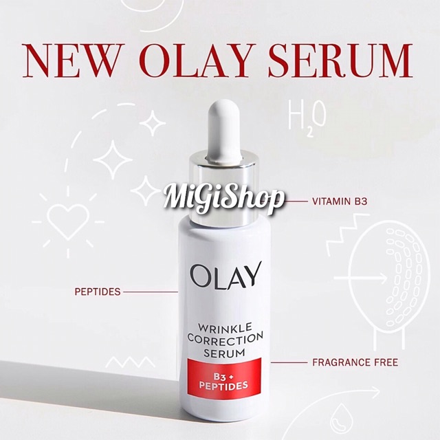 [Hàng Mỹ] Tinh Chất Làm Mờ Nếp Nhăn Olay Wrinkle Correction Serum 40ml