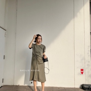 Váy dúm eo tay bồng
