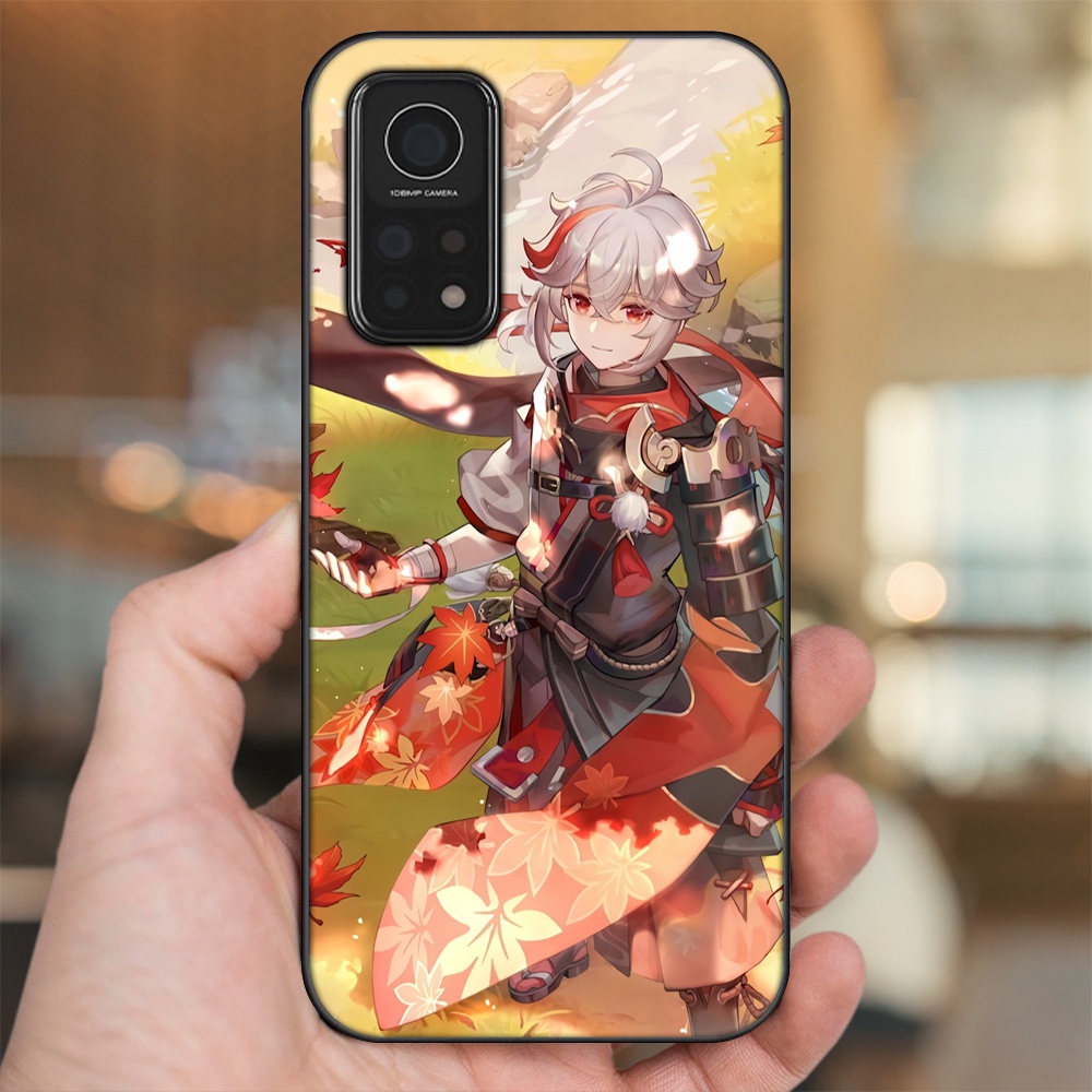Ốp lưng Xiaomi Mi 10T Pro 5G viền đen in hình Kazuha Genshin Impact
