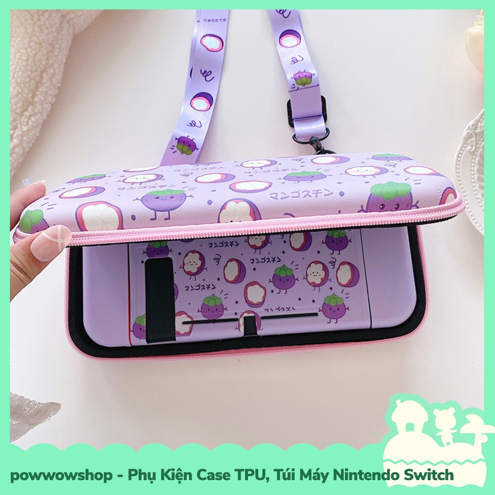 [Sẵn VN - Hỏa Tốc] Phụ Kiện Case Ốp TPU Dẻo, Túi Đựng Máy Cho Máy Game Cầm Tay Nintendo Switch Purple Mangosteen