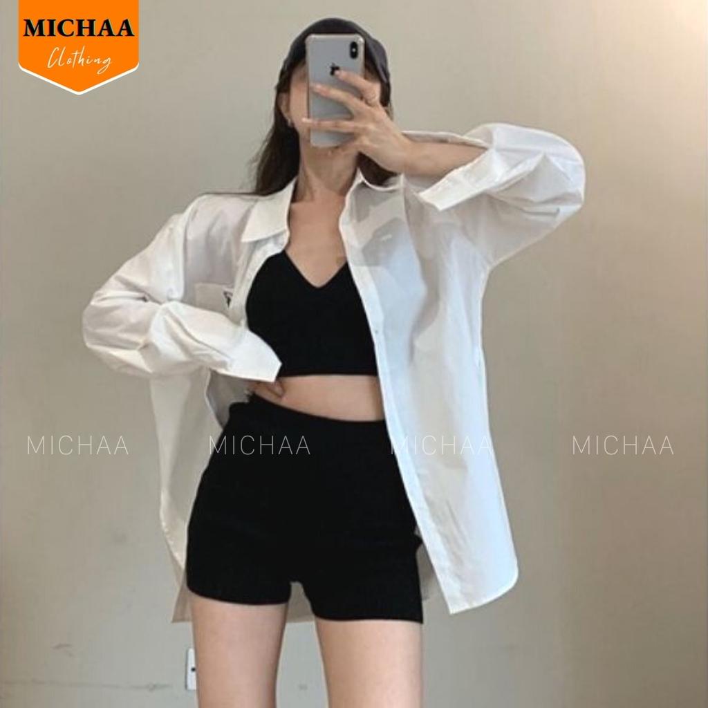 Quần Đùi BIKER SHORT Nữ Tập Gym, Yoga Nâng Mông Siêu Ôm Vải Co Giãn - MICHAA