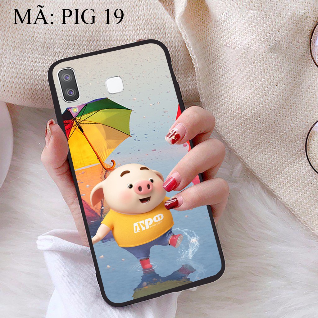 Ốp lưng Samsung A8 Star viền dẻo TPU BST Pig Cute