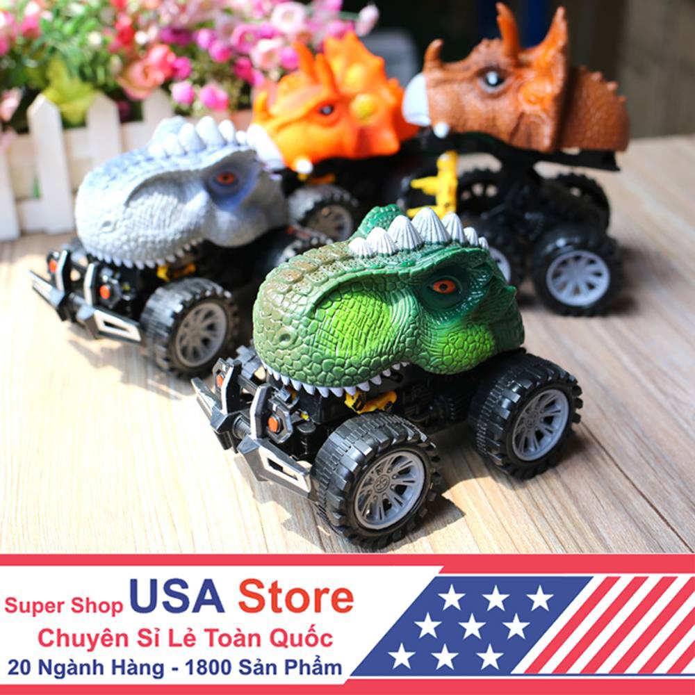 Ô Tô Đầu Khủng Long Elvil - Chạy Cót Phát Tiếng Kêu Cho Bé