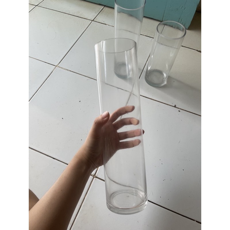 Chậu Hoa Thủy Tinh Dày Đường Kính 30cm Dùng Trang Trí