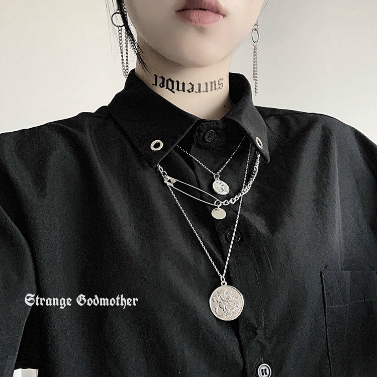 Vòng Cổ Nhiều Lớp Phong Cách Hip Hop Cá Tính