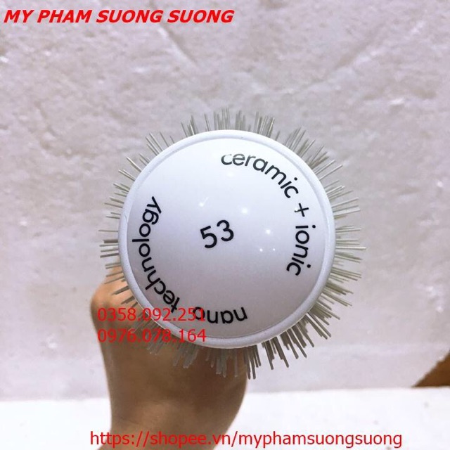 Lược Sấy Tóc Xoăn Sóng Lớn size 53 - Lược Tráng Sứ Ceramic Nano