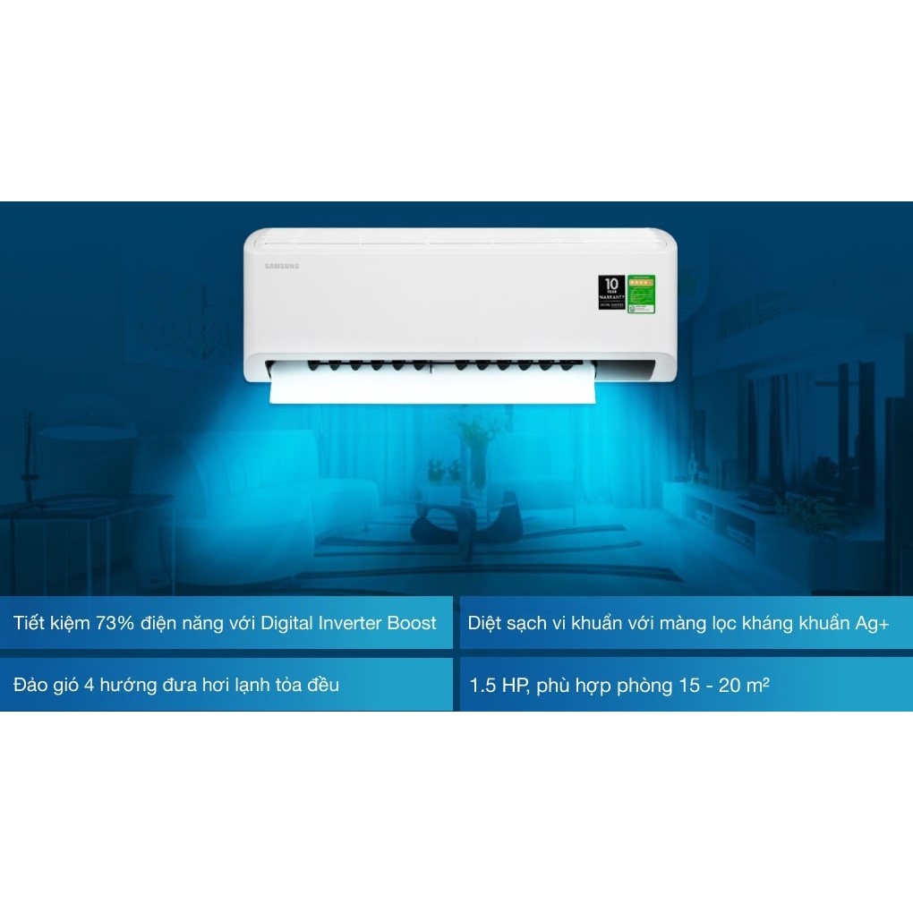 Máy lạnh Samsung Inverter 1.5 HP AR13TYHYCWKNSV 2020 - ĐIENMAYTONKHO.COM