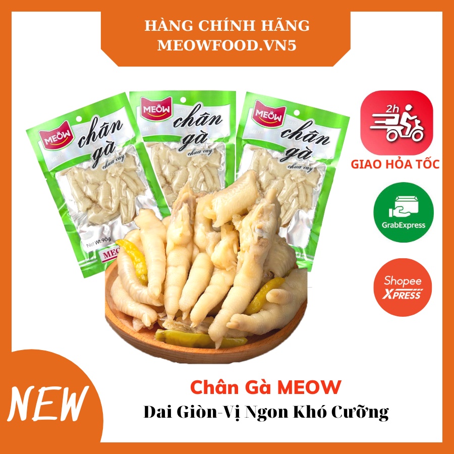 Chân gà cay Meow có xương - Cay giòn sần sật - Ăn là mê