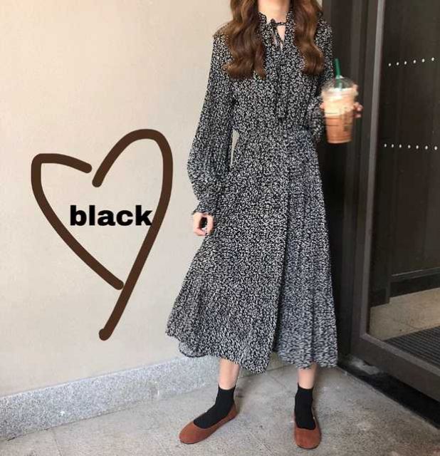 Váy voan hoa nhí tiểu thư dáng dài phong cách vintage cổ điển bigsize