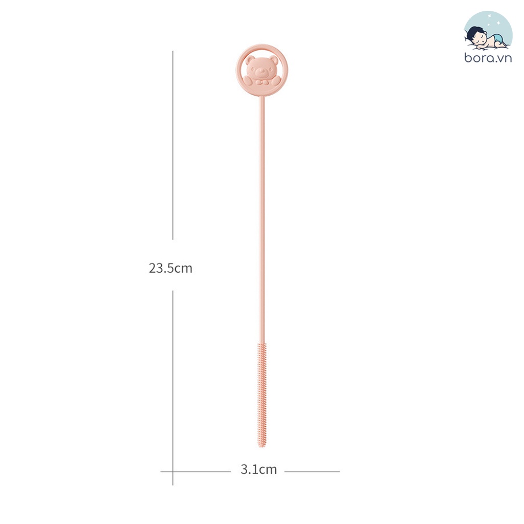 Cọ rửa ống hút bình sữa silicon cho bé