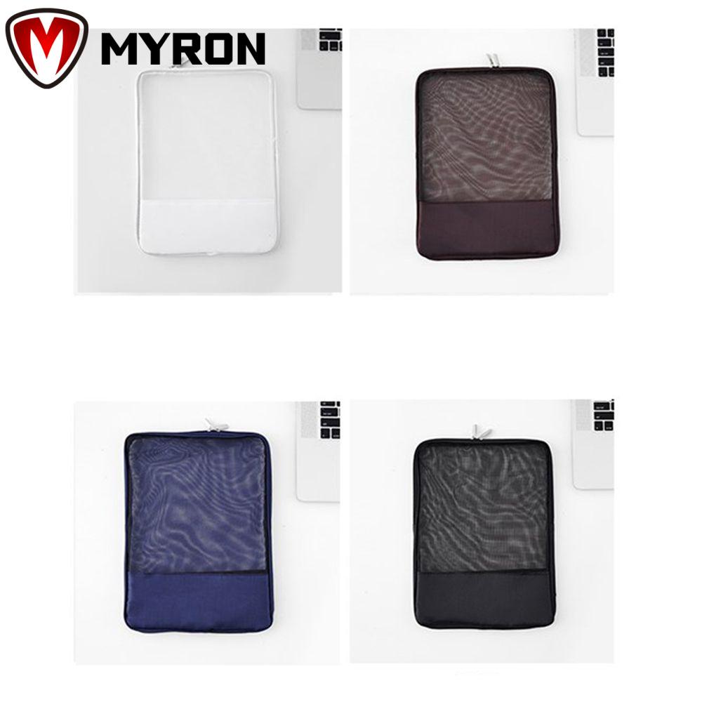 Myron Túi lưới Nylon trong suốt đựng tài liệu nhiều màu đa năng có khóa kéo cho học sinh