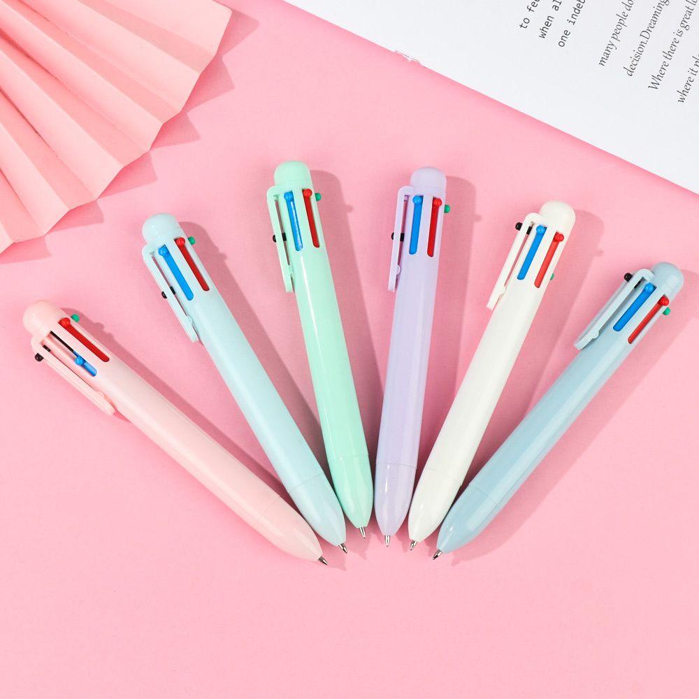 Bút Bi 0.5MM 6 Trong 1 Nhiều Màu Sắc