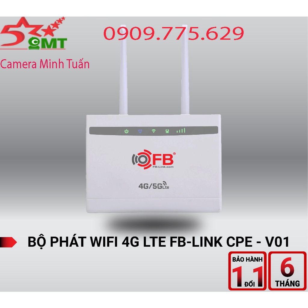 [Giá Sốc] Bộ Router Wifi 4G LTE FB-Link CPE-V01 (2 Anten - Chuyên xe khách)