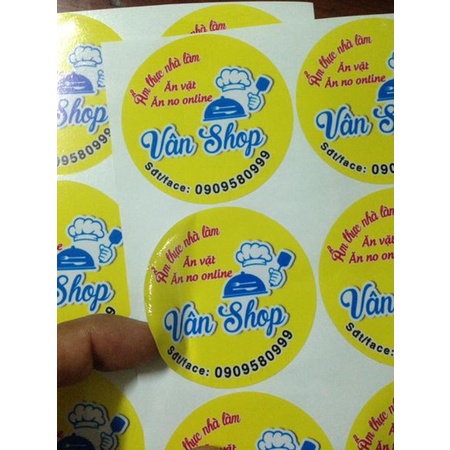 ⚡ IN TEM NHÃN DECAL THEO YÊU CẦU 264 TEM 5CM CHỈ 130K - NÉT - CHẤT LƯỢNG - DECAL NHỰA CHỐNG NƯỚC ⚡