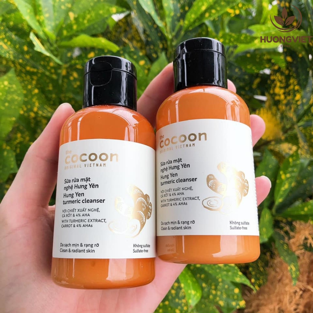 Sữa Rửa Mặt Nghệ Hưng Yên Cocoon Việt Nam Chính Hãng Thiên Nhiên Organic Dịu Nhẹ Trắng Da Giảm Mụn Tốt Cho Mọi Loại Da