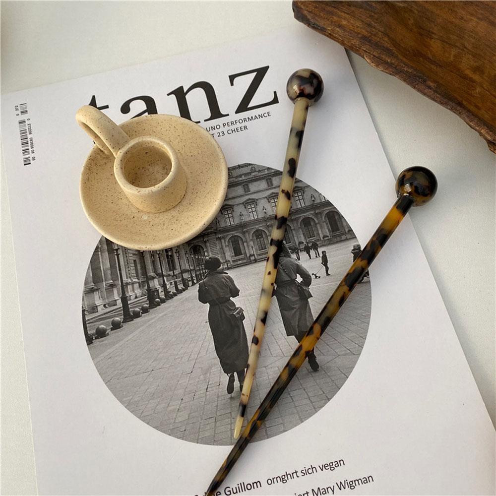 EXPEN Trâm Cài Tóc Bằng Nhựa Họa Tiết Mực In Thời Trang Cổ Điển Cho Nữ