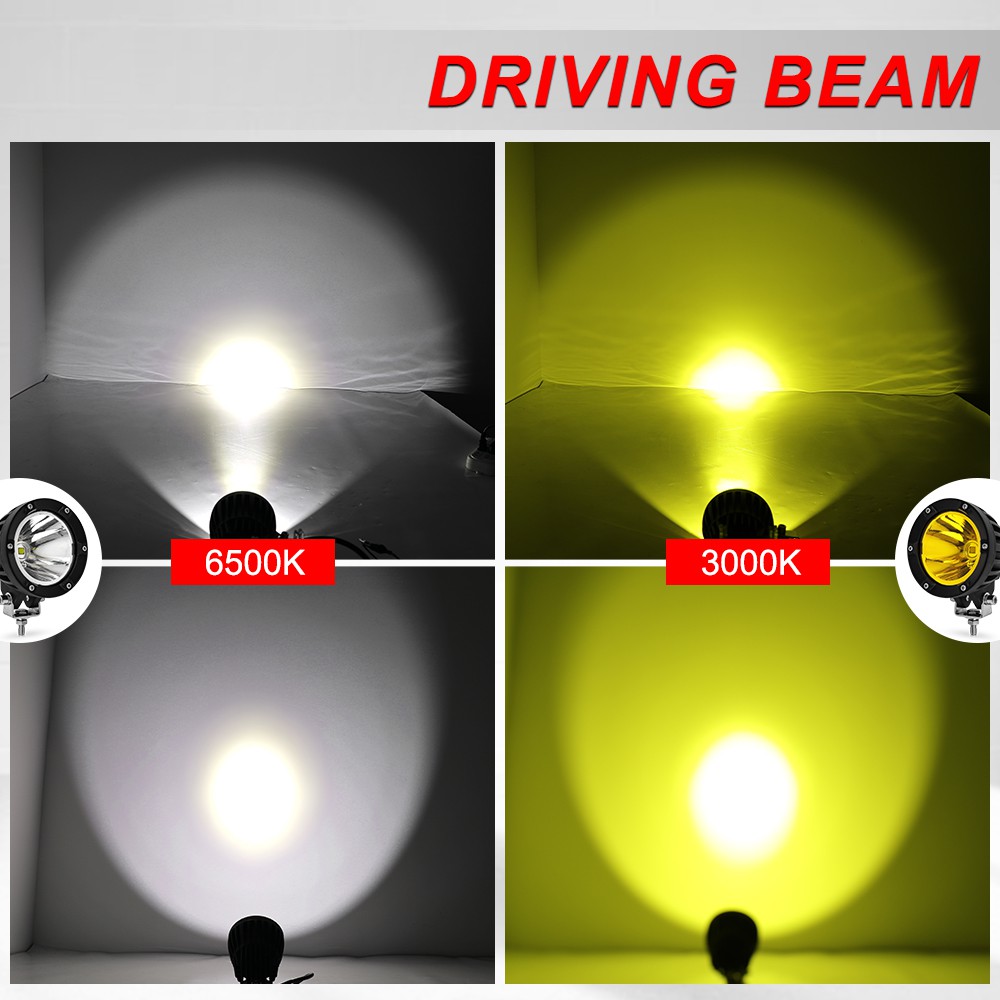 Đèn led UNI-SHINE 45W màu vàng/trắng cho xe SUV ATV xe tải tiện dụng