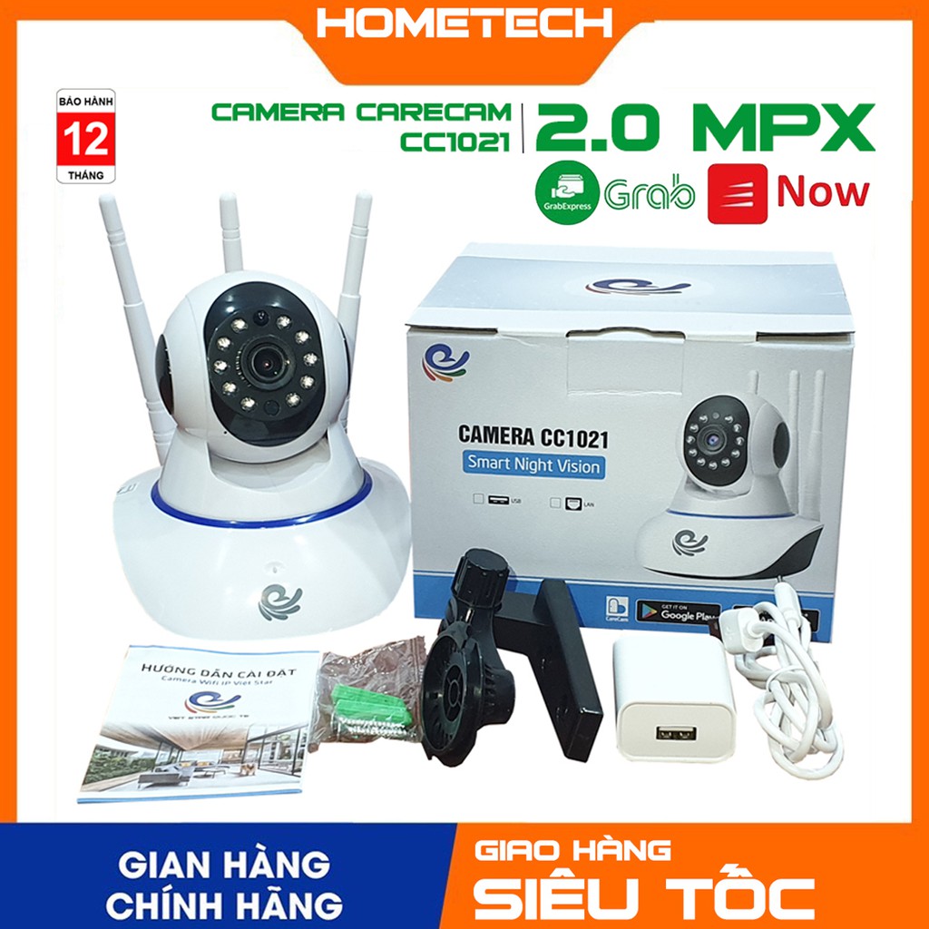 Camera Carecam 3 râu 2.0Mpx thế hệ mới siêu nét, quay theo chuyển động, đàm thoại 2 chiều, cảnh báo thộng minh