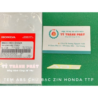 Tem ABS chử Bạc zin honda