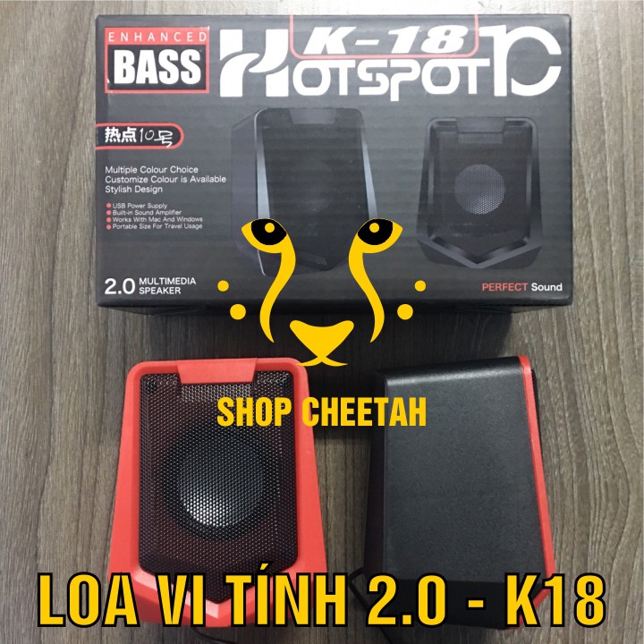 Loa Vi Tính 2.0 – K18 – Multimedia Speaker 2.0 – Hàng nhập khẩu – Bảo hành 3 tháng