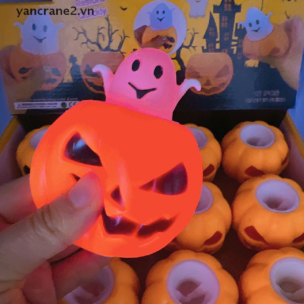 Đồ Chơi Nắn Bóp Hình Trái Bí Ngô Halloween Giảm Căng Thẳng {yancrane2.vn}