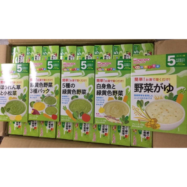 Combo 2 bột ăn dặm wakodo và 1 bột matsuya