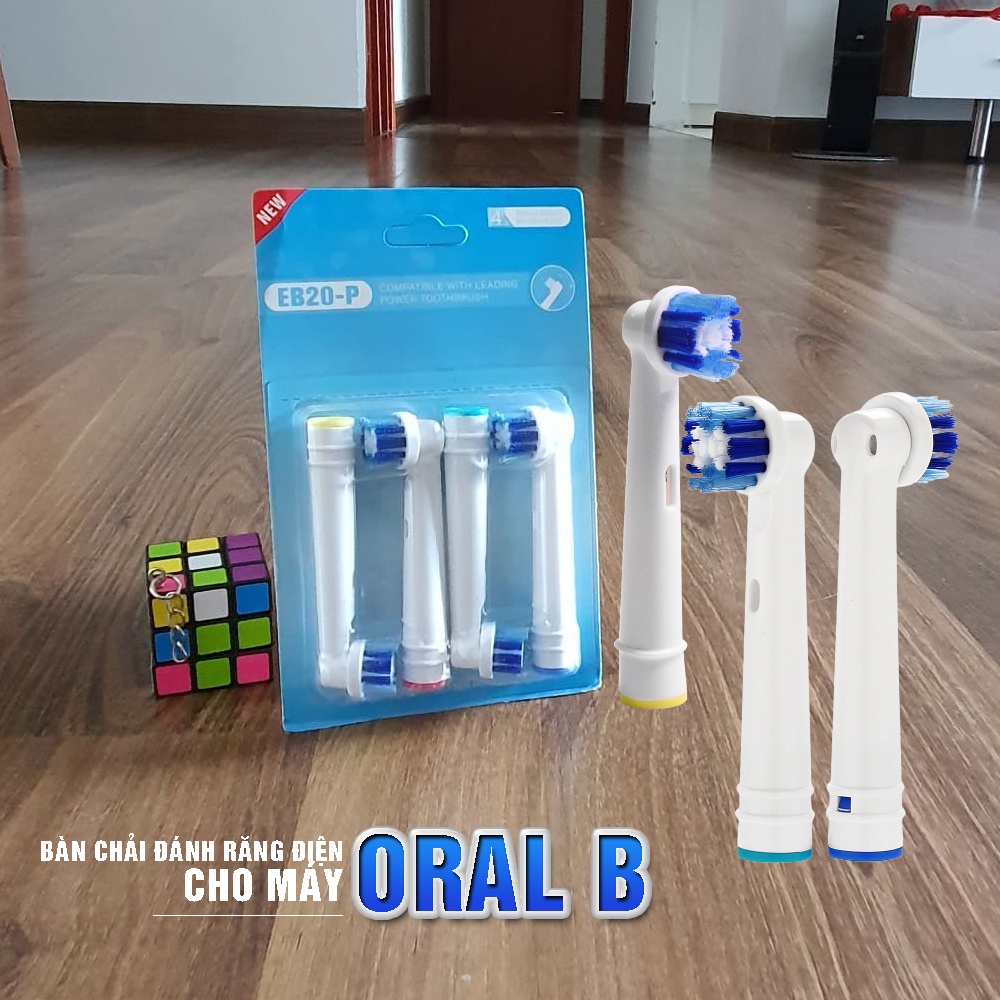 Oral-B  EB20-P New 𝗣𝗿𝗲𝗰𝗶𝘀𝗶𝗼𝗻 𝗖𝗹𝗲𝗮𝗻, set bộ 4 Đầu Bàn Chải đánh răng điện thay thế Minh House