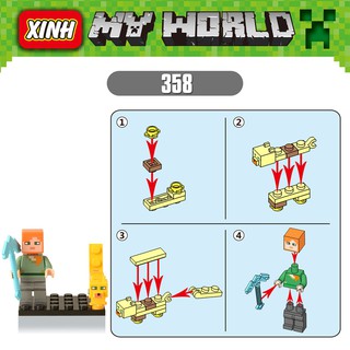 ALEX Bộ Lắp Ráp Trò Chơi Minecrafted X0127
