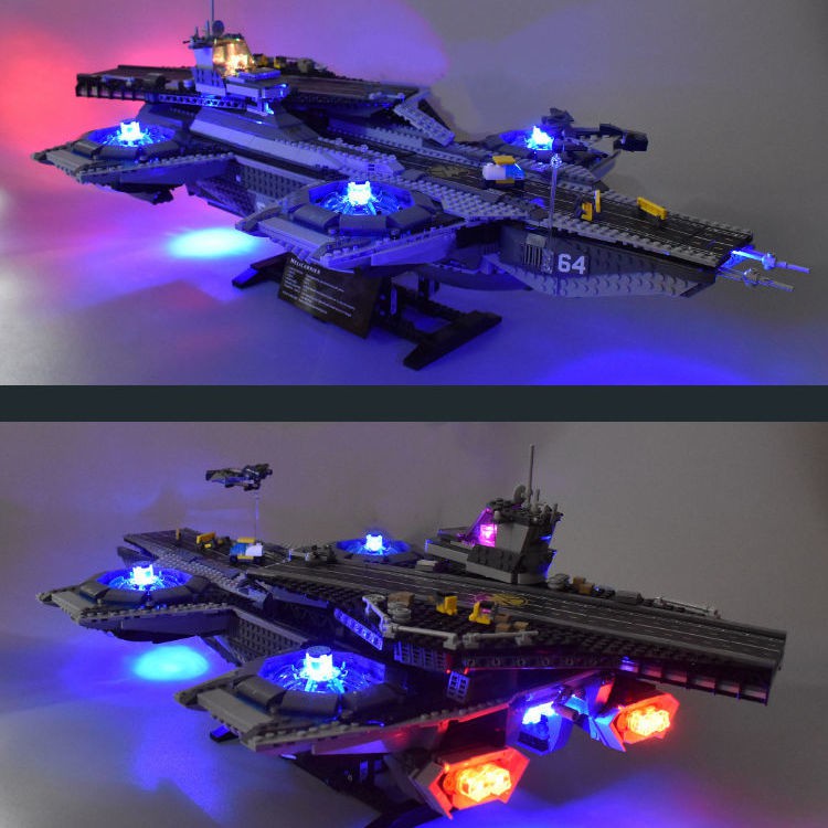 > Lego Avengers Heroes Building S.H.I.E.L.D.Military Sky Aircraft Carrier Model Đồ chơi có độ khó cao <