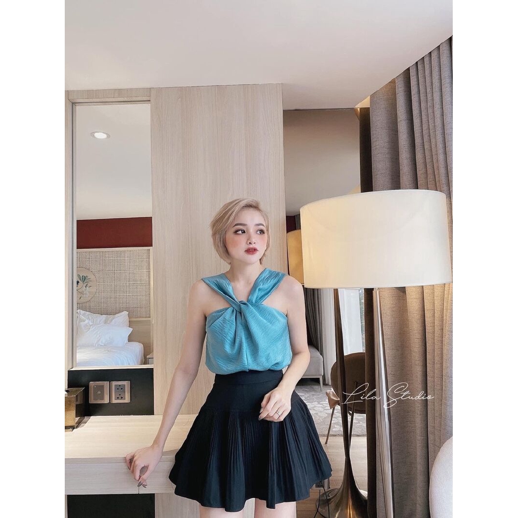 Chân váy xòe xếp ly đuôi cá quảng châu