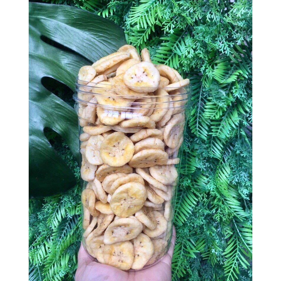 1KG CHUỐI SẤY GIÒN NGUYÊN MIẾNG HÀNG ĐẸP