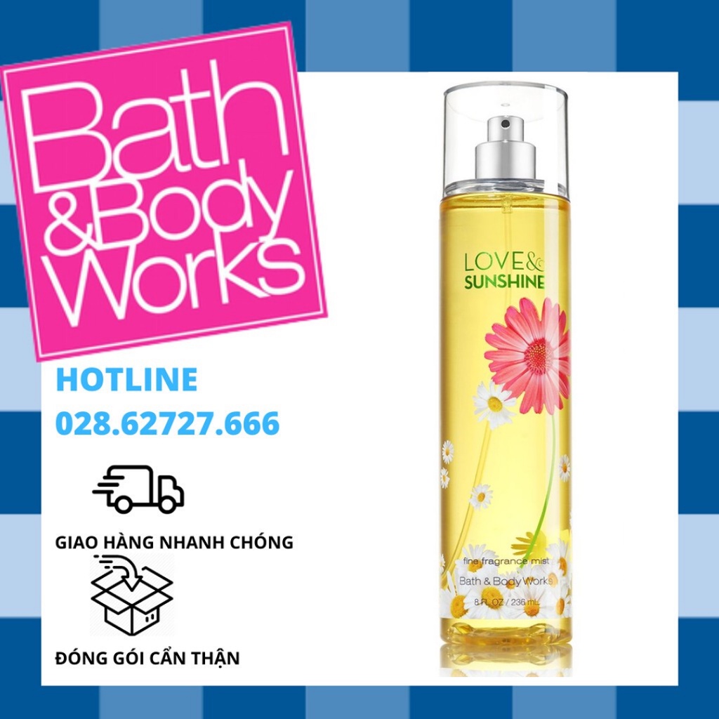 Xịt Thơm Toàn Thân Bath And Body Works  - Love And Sunshine Body Mist (236ml)