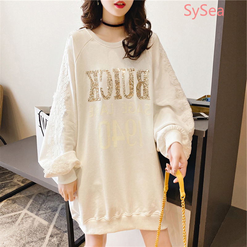 Áo Thun Tay Dài Cổ Tròn Thiết Kế Dáng Rộng Thoải Mái