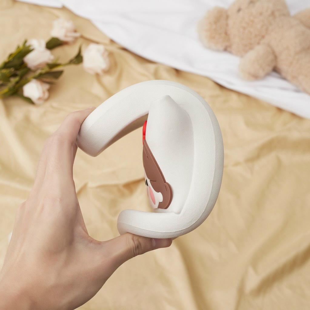 Dép bánh mỳ thời trang IN HÌNH CÔ GÁI  siêu dễ thương- 2 màu đen kem- TGSDEPBMY10