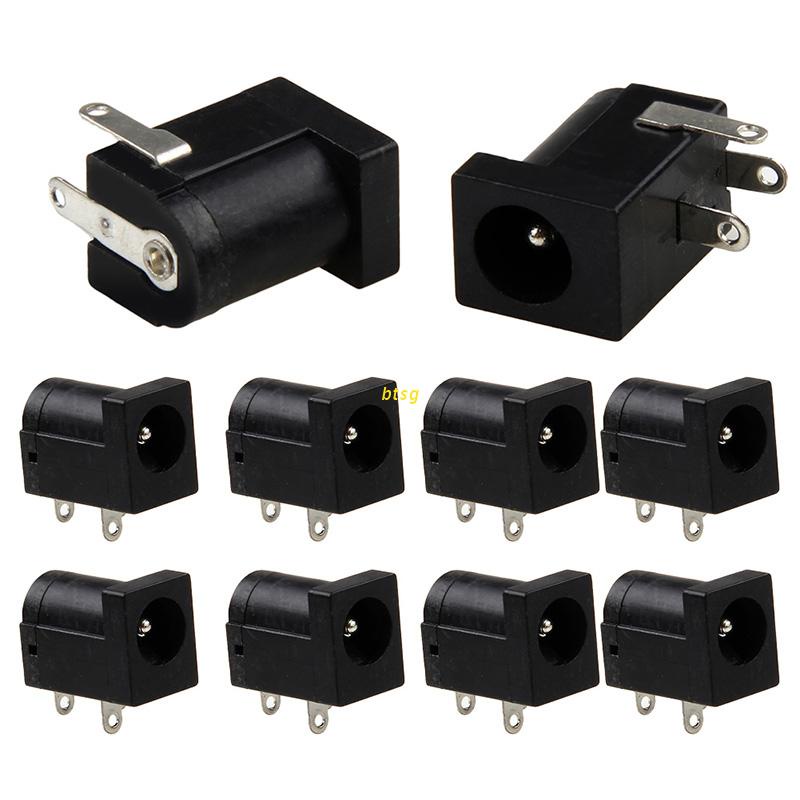 Set 10 đầu nối nguồn DC 5.5x2.1mm màu đen