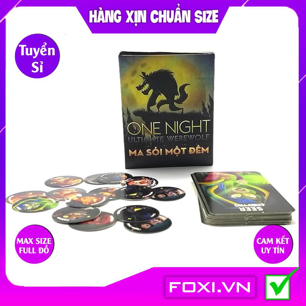 Boardgame Ma Sói One Night Ultimate Werewolf-Phiên bản Việt Hóa-Bài Cao Cấp-Trò chơi trí tuệ-Kịch tính-Hấp dẫn-Thú vị