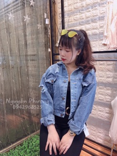 Áo khoác bò lỡ