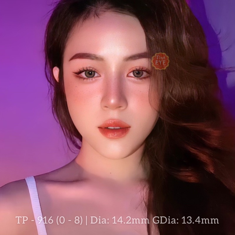 [Tặng Combo 175k] Kính Áp Tròng Tinteye Lens Nâu Tây Sáng TP - 916