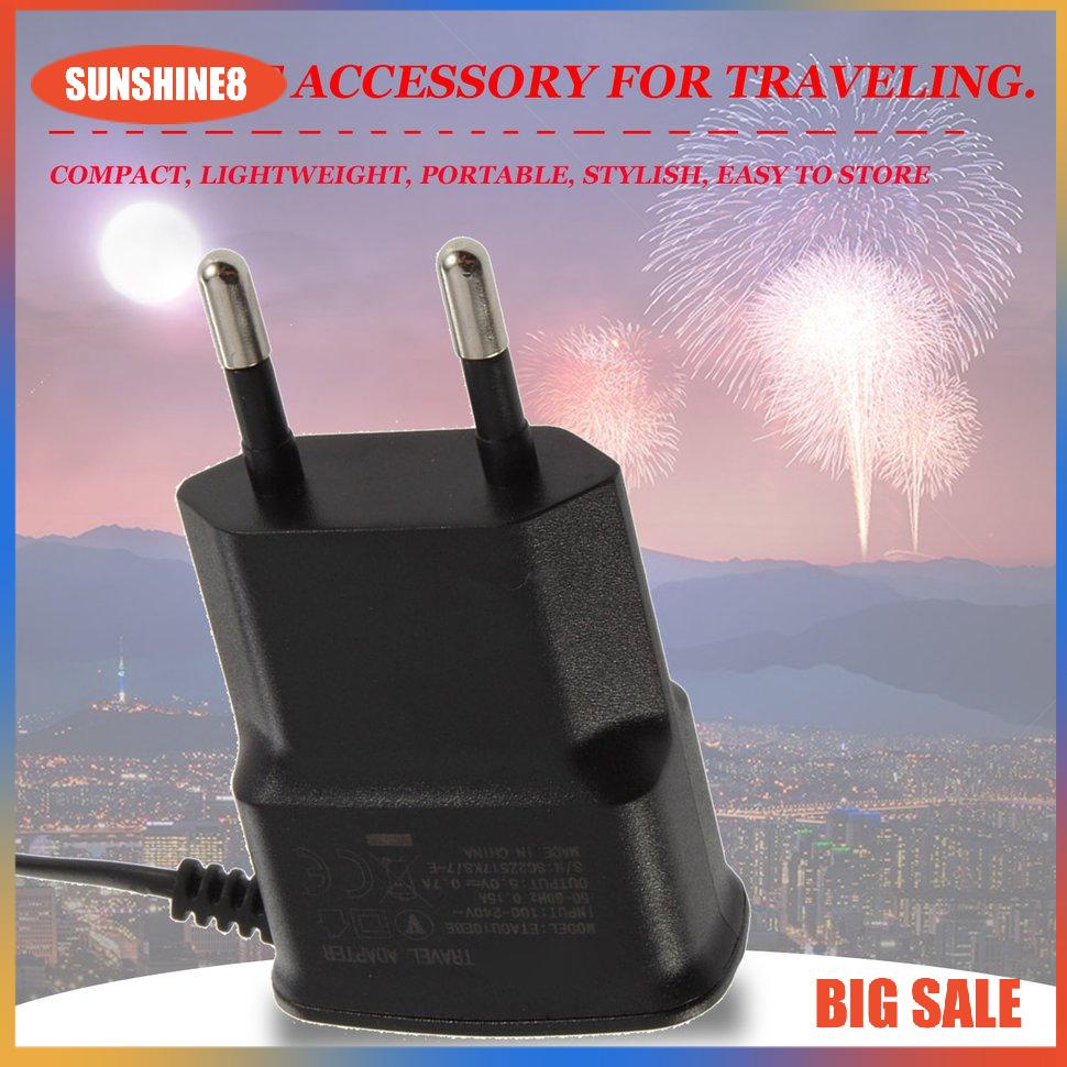 【SUN】Portable 110V-240V EU Plug AC Wall Charger Adapter For Galaxy S2 I9100