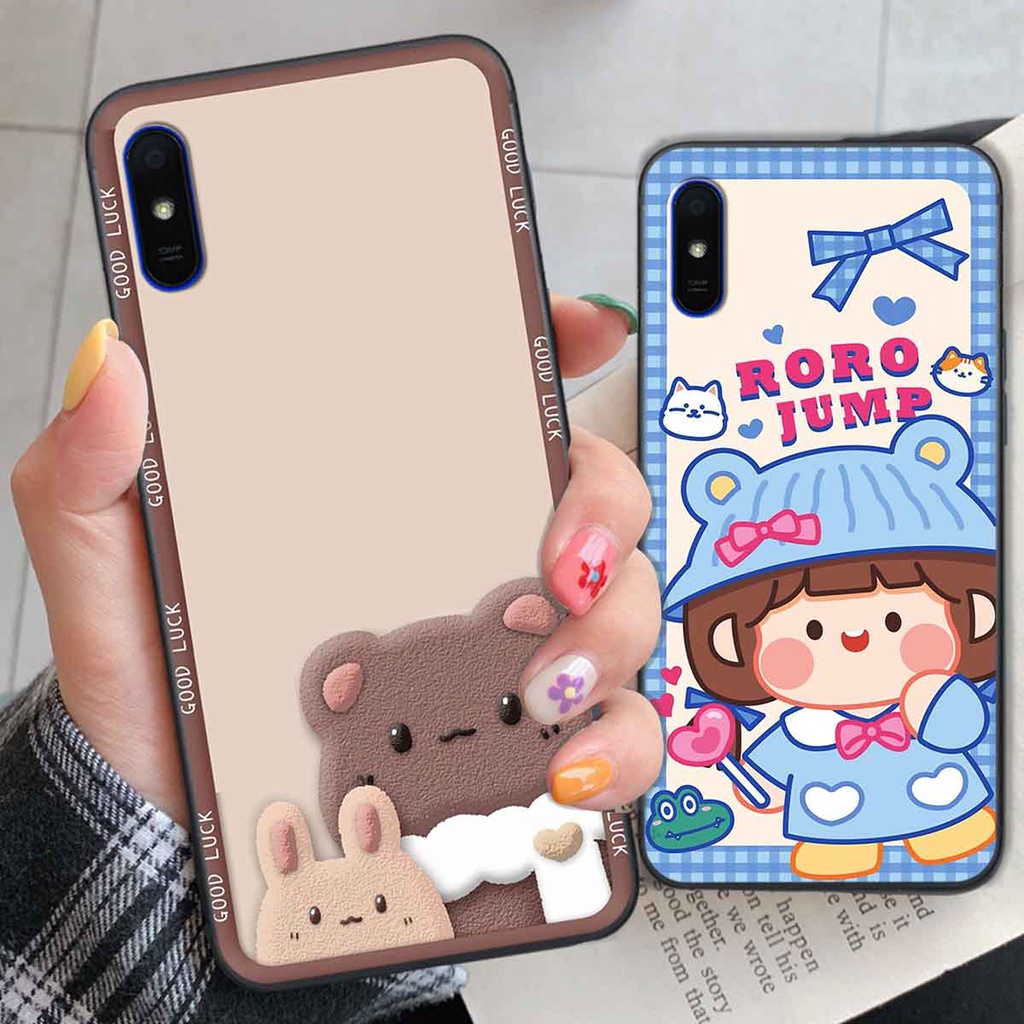 Ốp Xiaomi Redmi 7A / 8A / 9A bear brick, gấu đáng yêu, dễ thương
