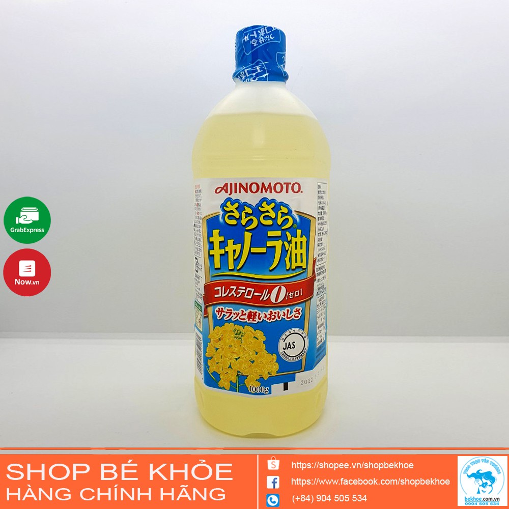 Dầu ăn hoa cải Ajinomoto - dầu ăn hoa cải Nhật chai 1L