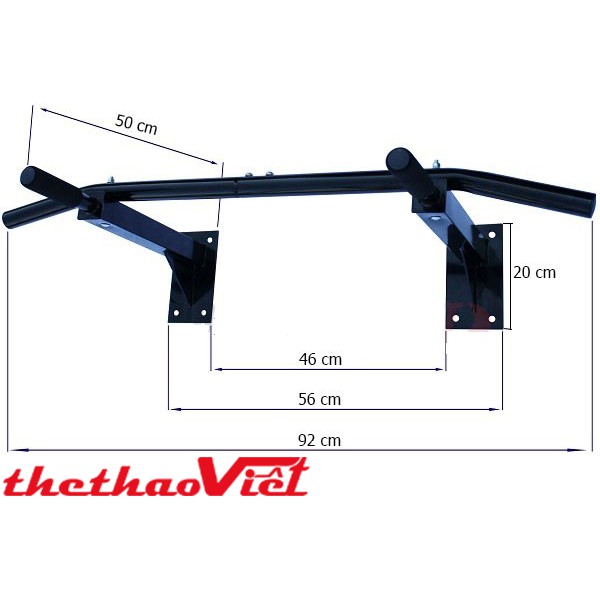 Xà đơn gắn tường đa năng Wall pull up bar P90X