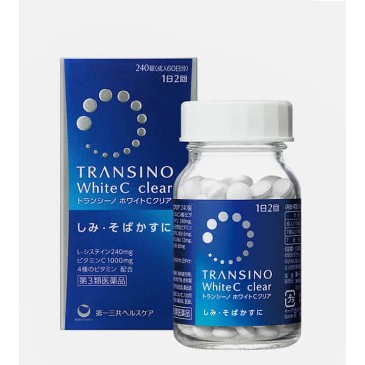 VIÊN UỐNG TRANSINO WHITE C CLEAR 120 VIÊN-DƯỠNG TRẮNG DA ,MỜ THÂM NÁM NHẬT BẢN