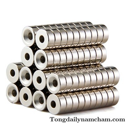 80 viên nam châm tròn 12x3 lỗ 4mm,là loại nam châm trắng đất hiếm có lỗ bắt vít.