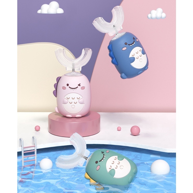Bàn chải đánh răng điện Xiaomi AIBEDILA AB-4646 chữ U cho trẻ em An toàn dễ sử dụng - Minh Tín Shop