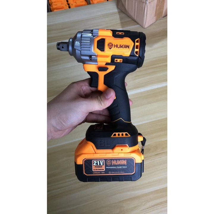 Máy siết bulong Hukan X1 PHIÊN BẢN MỚI TÍNH NĂNG CHỐNG VỠ, CHỐNG CHÁY NỔ KHI VA ĐẬP MẠNH, MÁY 1 PIN 15CELL, 1 PIN 10CELL