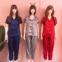 Bộ lụa tay cộc quần dài