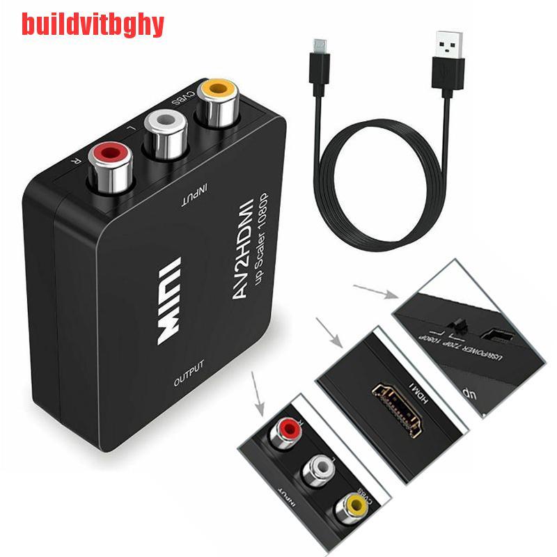 (Mua-Code) Giắc Chuyển Đổi Mini Rca Av Sang Hdmi Av 2 Hdmi 1080p