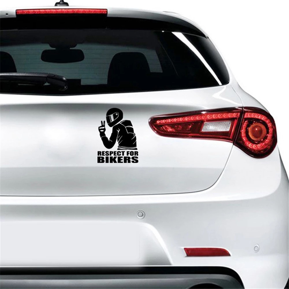 Tem Decal Trang Trí Ô Tô Xe Máy Vinyl Chống Thấm Nước In Chữ Respect For Bikers
